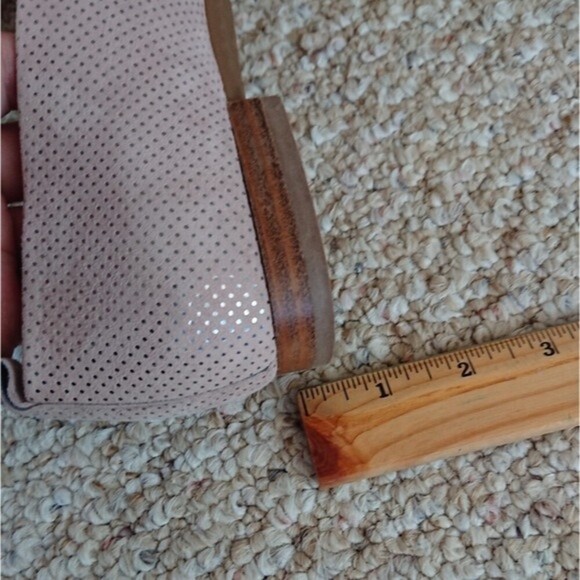 Paul Green light pink and Metallic Gold Leather Flat Loafers size 7.5 - Picture 8 of 11